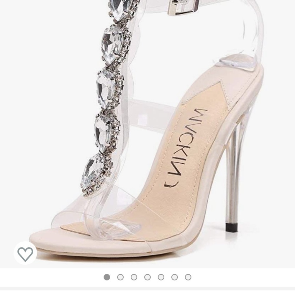Mackinj  clear open toe stiletto